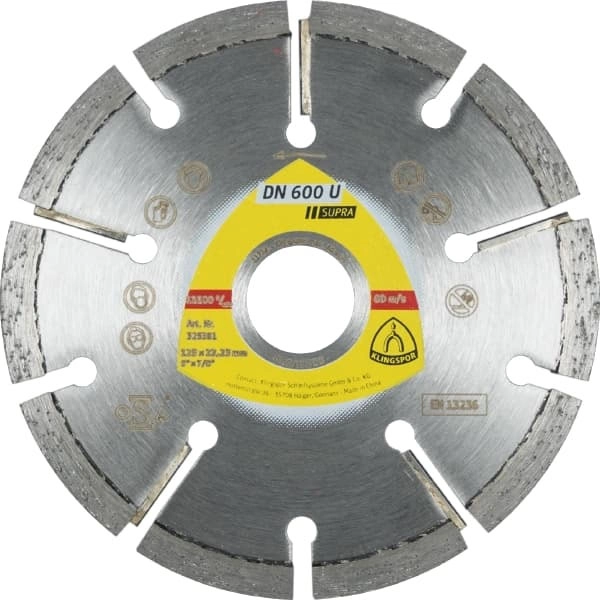 Алмазный диск KLINGSPOR 115X4,5X22,23/9S/7/S/DT/SUPRA/DN600U