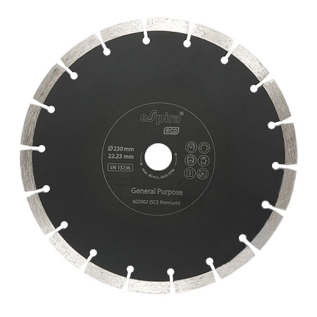 Диск алмазный ESPIRA SCS ECO 230х22,23 сегм 10х2,6 мм ECO (Универсальный)