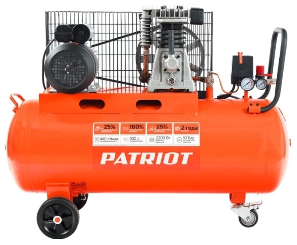 Компрессор поршневой ременной PATRIOT PTR 100-440I