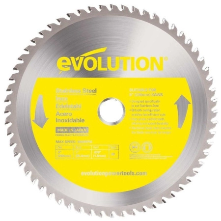 фото диск пильный evolution evoblade230ss 230х25,4х1,8х60 по нержавеющей стали.