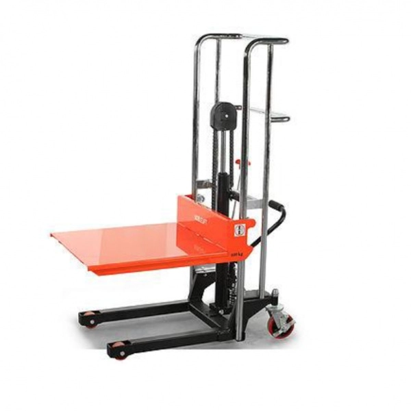 фото штабелер гидравлический ручной noblelift ps0485 с платформой